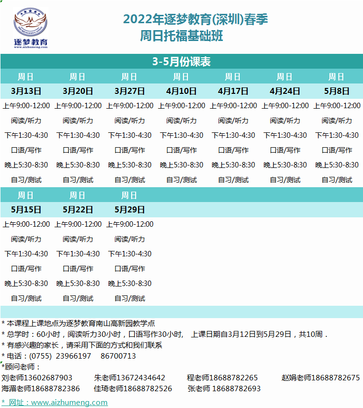 7月17日-7月26日托福提高班